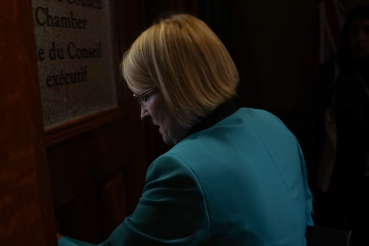 Ontario Health Minister Sylvia Jones attends a cabinet meeting at the Queen's Park Legislature in Toronto on Wednesday October 25, 2023. 