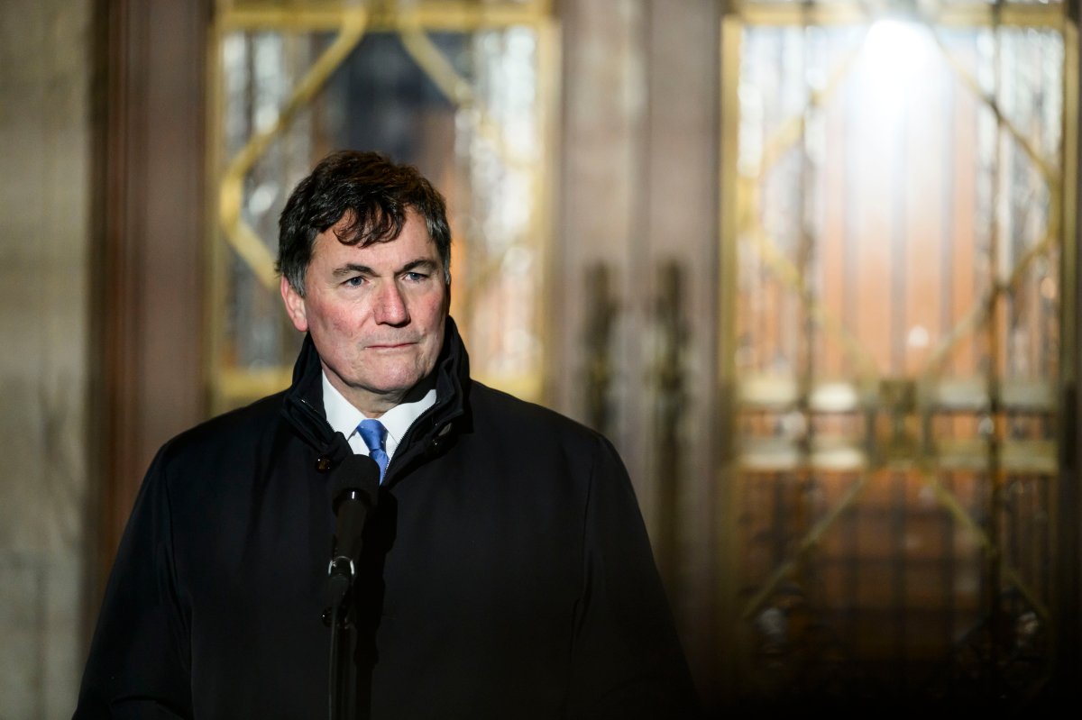 Dominic LeBlanc, Minister of Finance, Public Safety and Intergovernmental Affairs, participates in a news conference after a swearing in ceremony at Rideau Hall in Ottawa, on Monday, Dec. 16, 2024. THE CANADIAN PRESS/Justin Tang