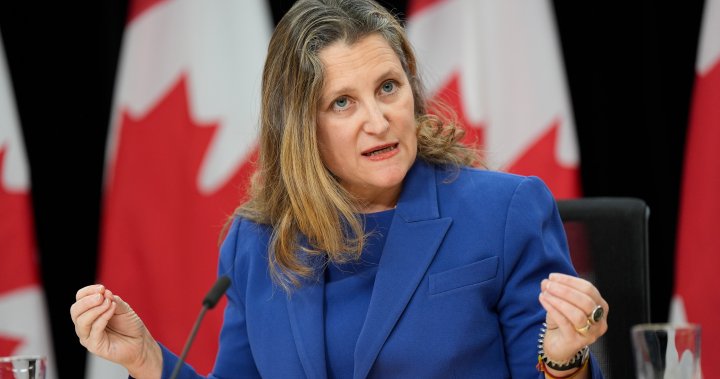 ‘I’m running’: Freeland links Poilievre to Trump in campaign launch video