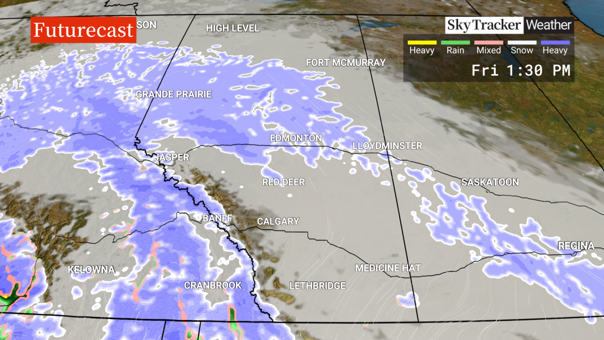 A look at the Skytracker Weather futurecast for Alberta.