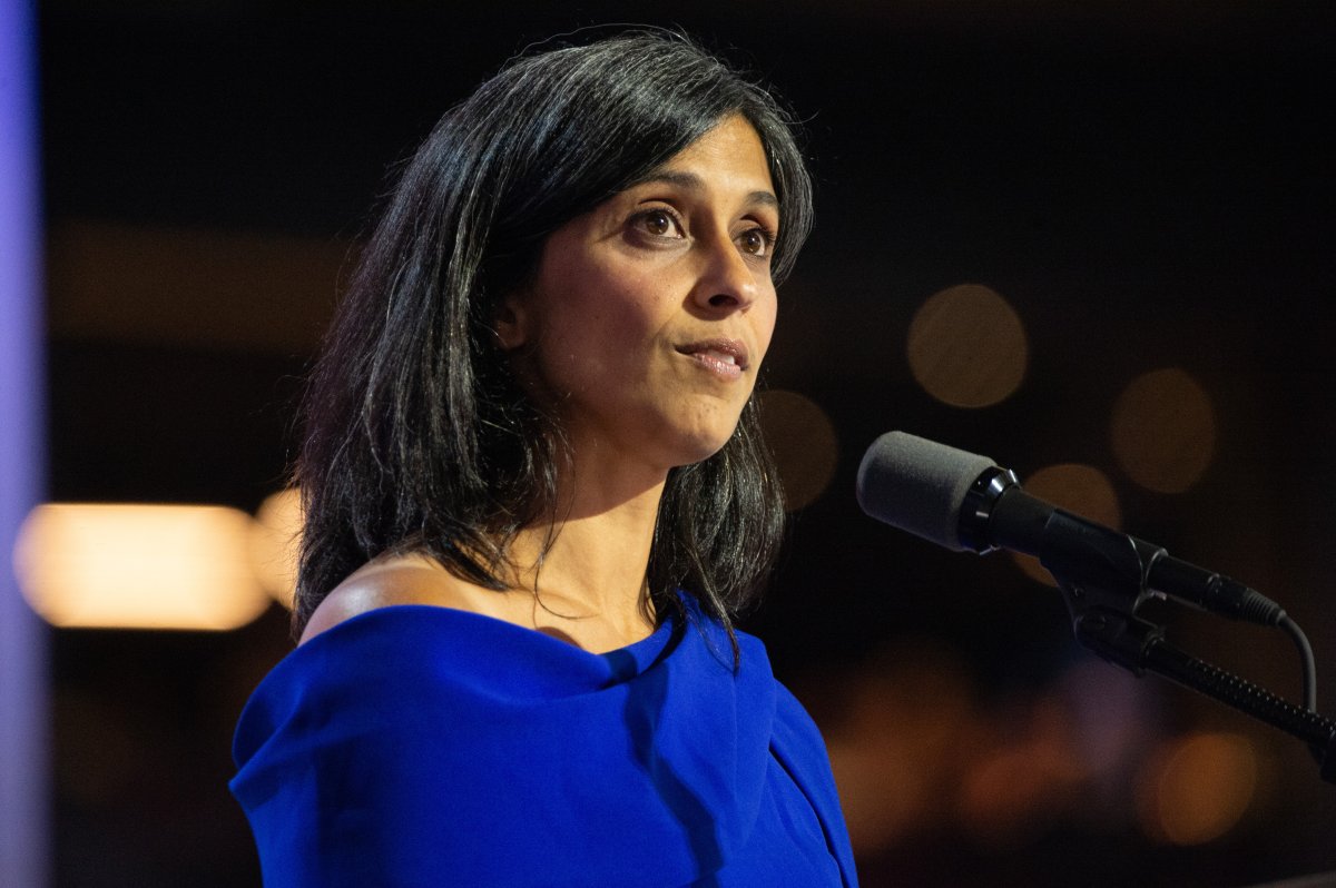 MILWAUKEE, WISCONSIN, UNITED STATES - JULY 17: Republican from Ohio and Republican vice-presidential nominee Senator JD Vance's wife Usha Chilukuri Vance attends the third day of Republican National Convention at the Fiserv Forum in Milwaukee, Wisconsin, United States, on July 17, 2024.