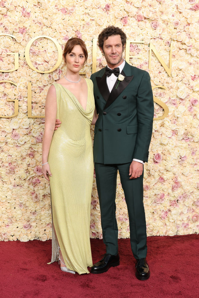 Leighton Meester and Adam Brody attend the 82nd Annual Golden Globe Awards at The Beverly Hilton on January 05, 2025 in Beverly Hills, California.