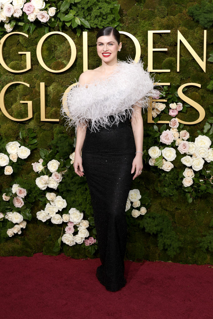 Alexandra Daddario attends the 82nd Annual Golden Globe Awards at The Beverly Hilton on January 05, 2025 in Beverly Hills, California.