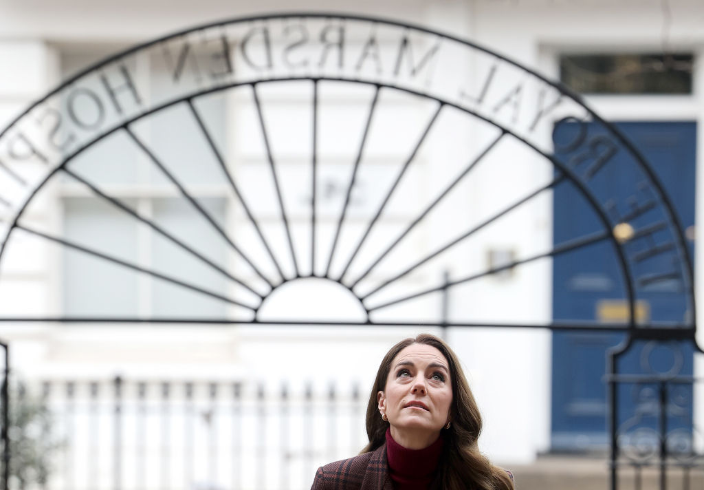 Catherine, Princess of Wales during a visit to The Royal Marsden Hospital on January 14, 2025 in London, England.