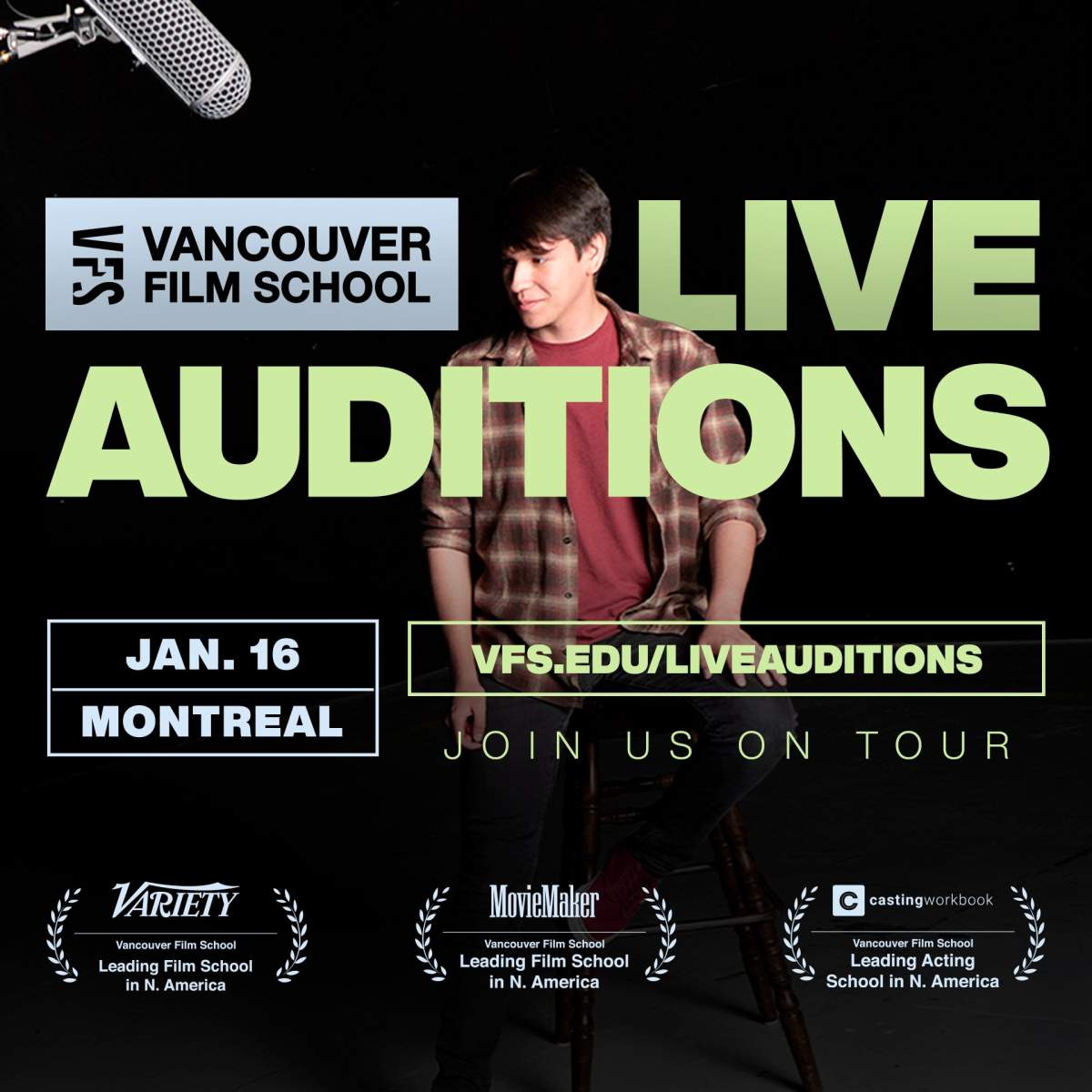 Vancouver Film School Acting Program Live Audition | Montreal - image