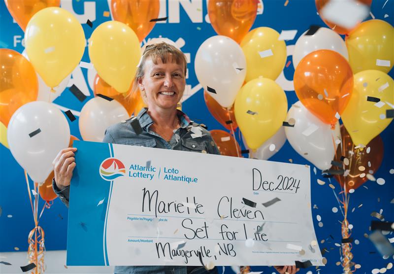 Mariette Cleven wins big after Set for Life scratch ticket.