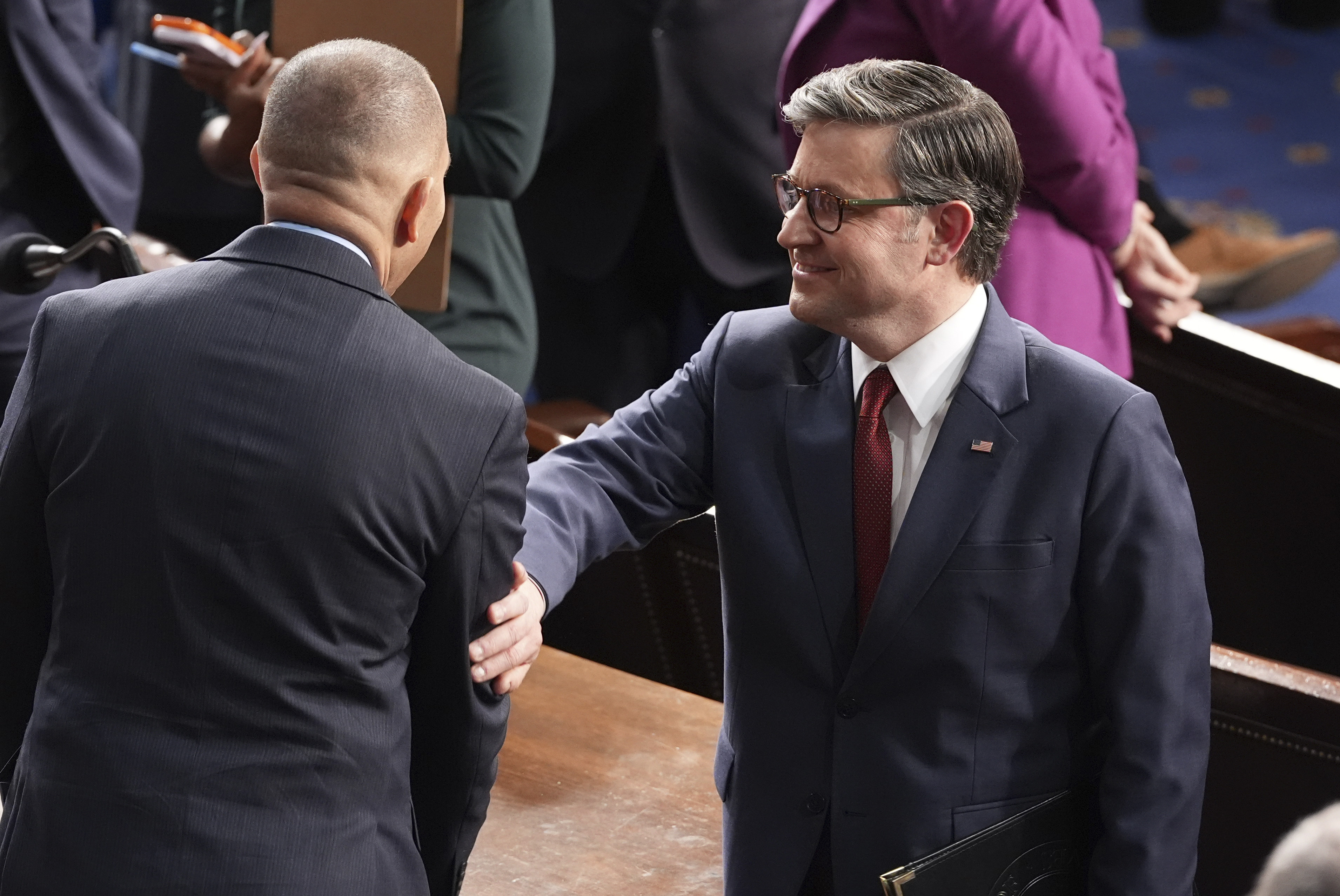 Republican Mike Johnson re-elected U.S. House Speaker in narrow vote