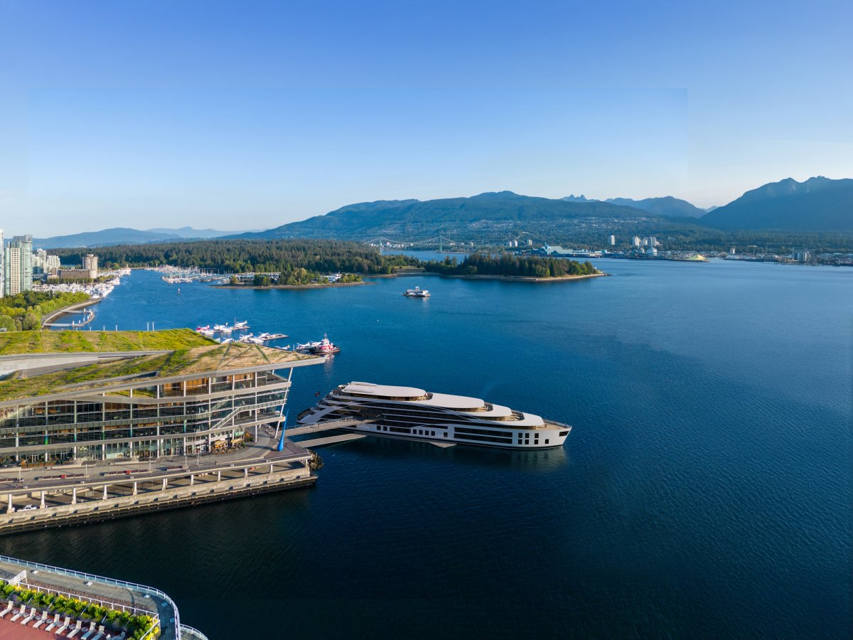 An artist rendering of what the floating hotel could look like in Vancouver’s harbour.