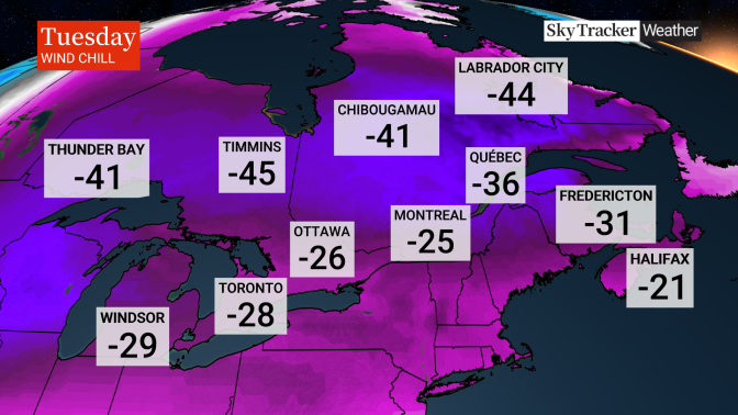 Tuesday Wind Chill