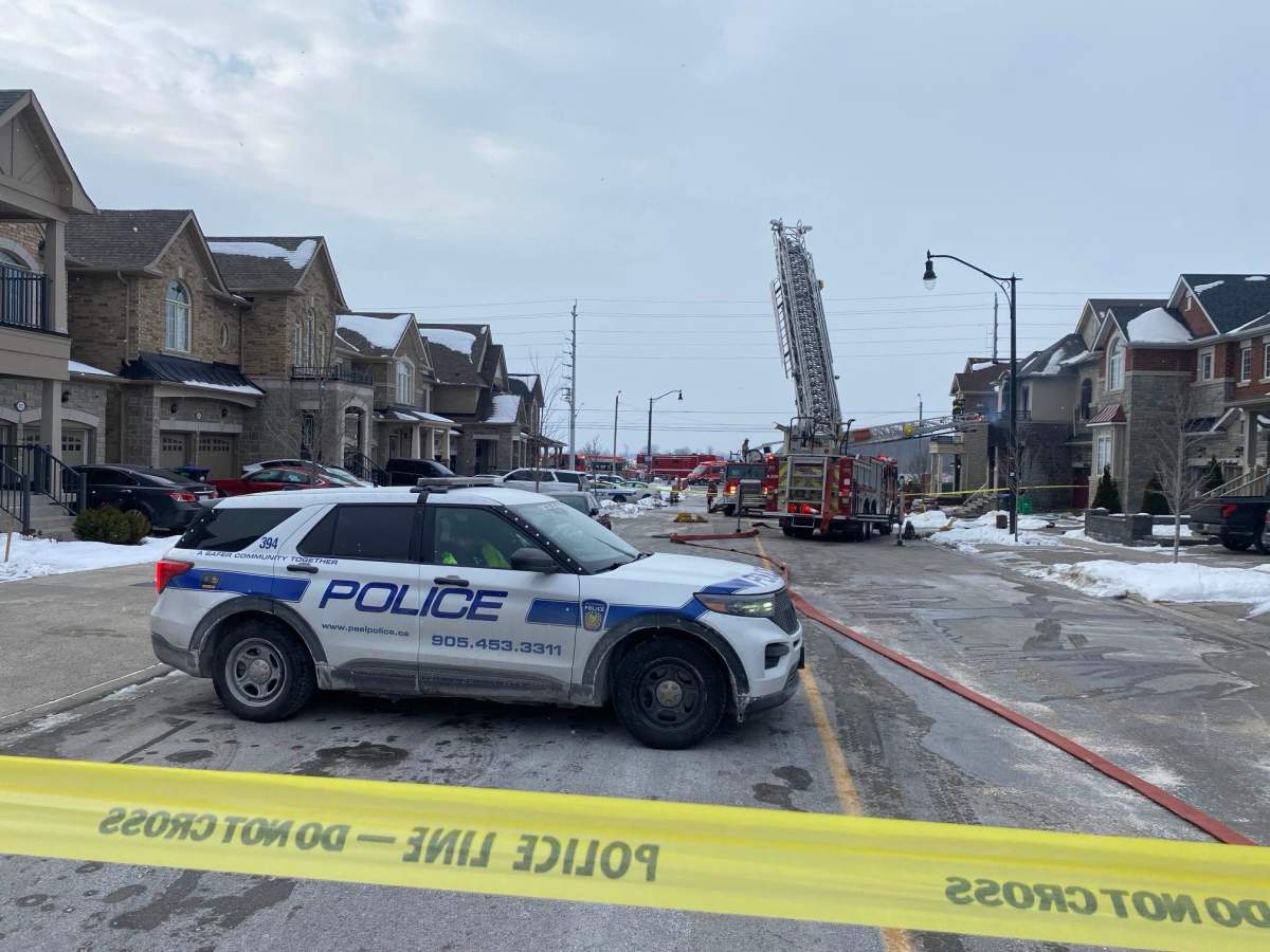 A three-alarm house fire in Brampton, Ont. Saturday morning has claimed the life of one man, and sent two others to hospital.