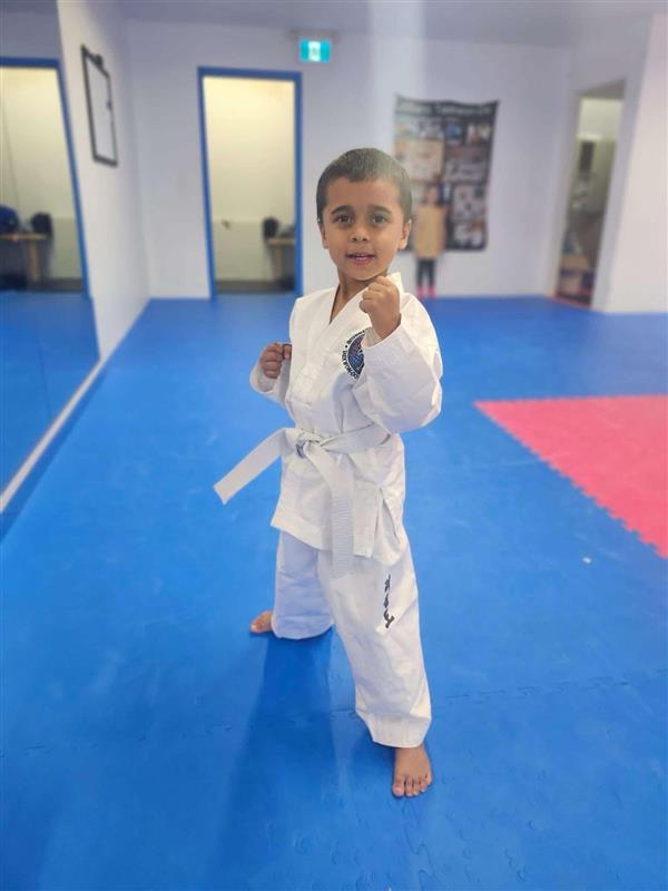 Chloe and Cayson were enjoyed taking Taekwondo classes.