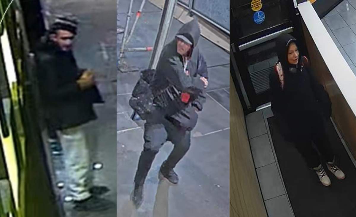 Calgary police have released photos of three suspects in the fatal assault of a man in downtown Calgary early Sunday morning (Jan. 12, 2025)
