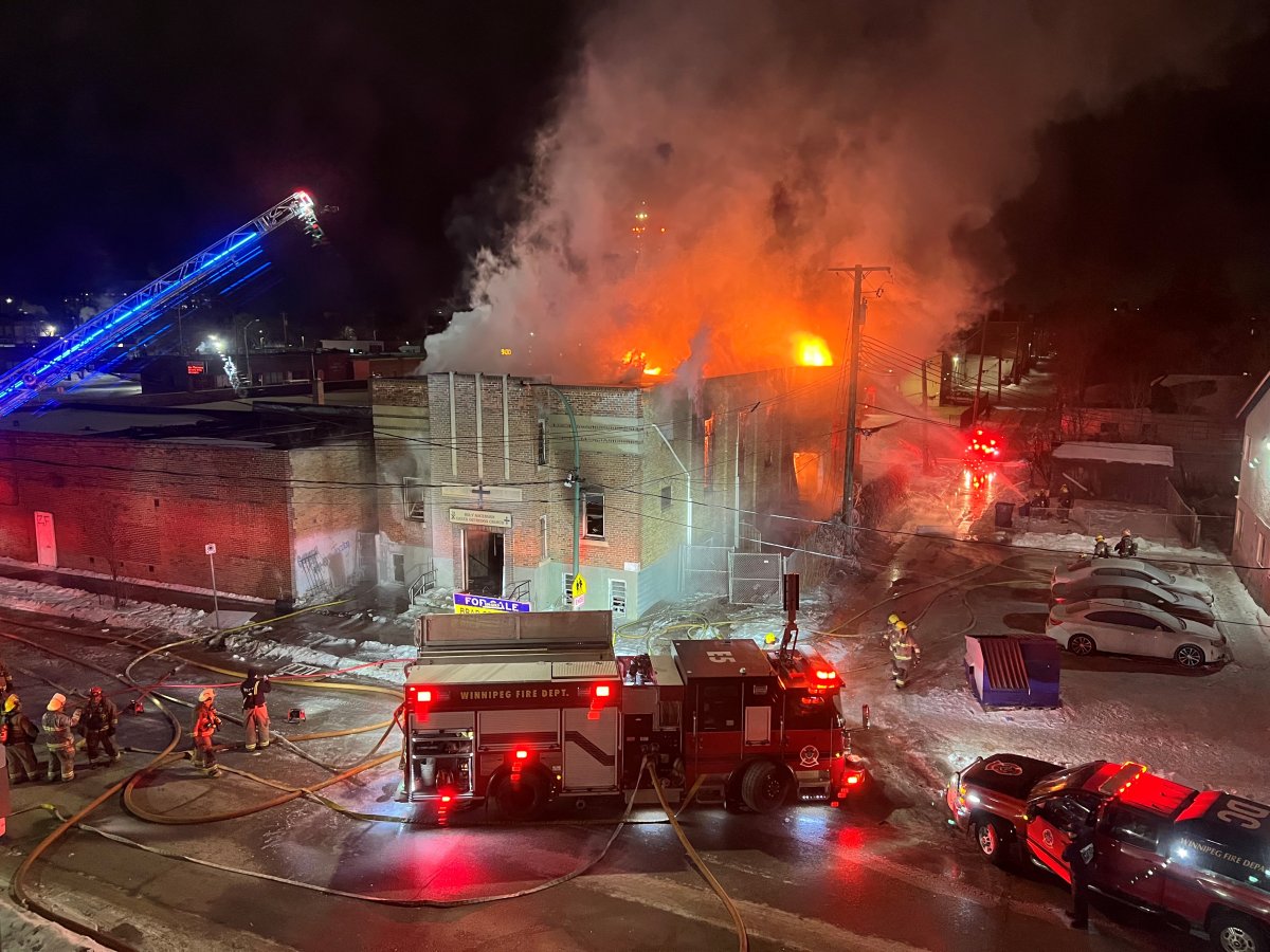 Winnipeg firefighters battle a fire on Euclid Street on Jan 6. In 2024 firefighters averaged 24 vacant building fires a month and 2025 seems even worse.