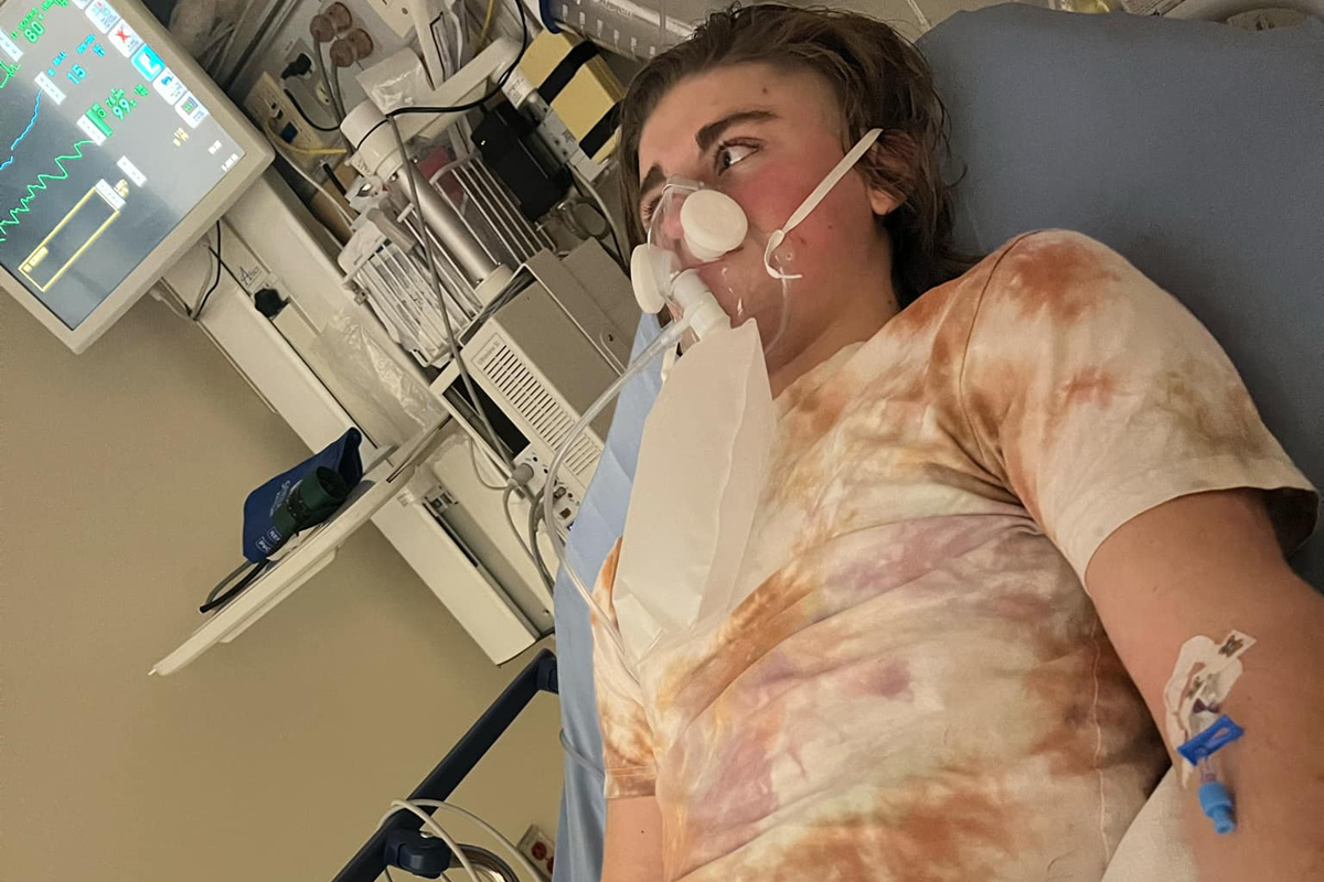 Zach Fox spent a few hours in hospital after his heroic efforts.