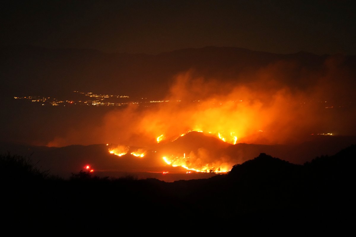 The Hughes Fire burns in Castaic, Calif., Wednesday, Jan. 22, 2025.