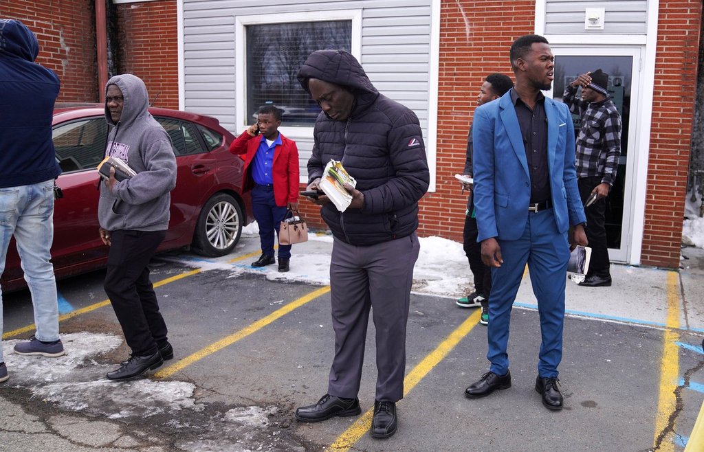 A file photo of congregants leaving the First Haitian Evangelical Church in Springfield, Ohio, Jan. 26, 2025.