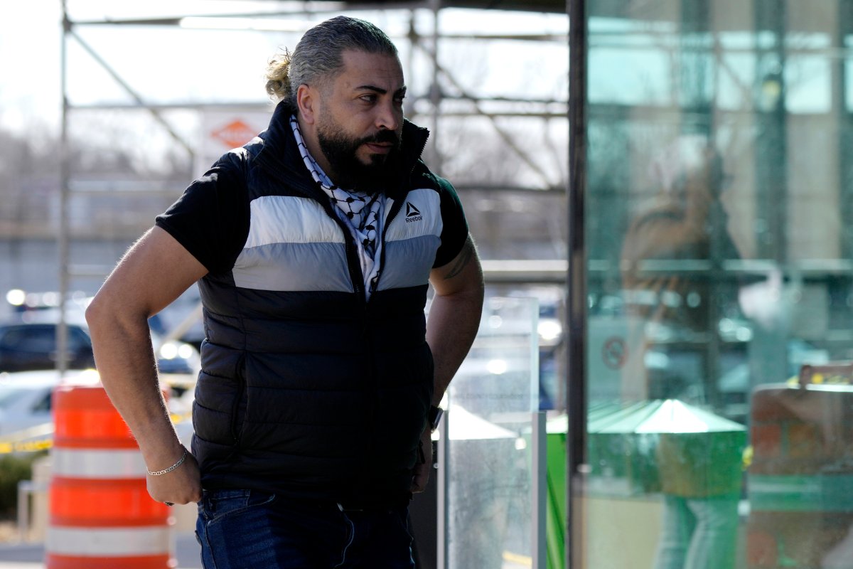 Odai Alfayoumi, father of 6-year-old Palestinian boy Wadee Alfayoumi, arrives the Will County Courthouse for the verdict in the trial of Joseph Czuba, Friday, Feb. 28, 2025, in Joliet, Ill.