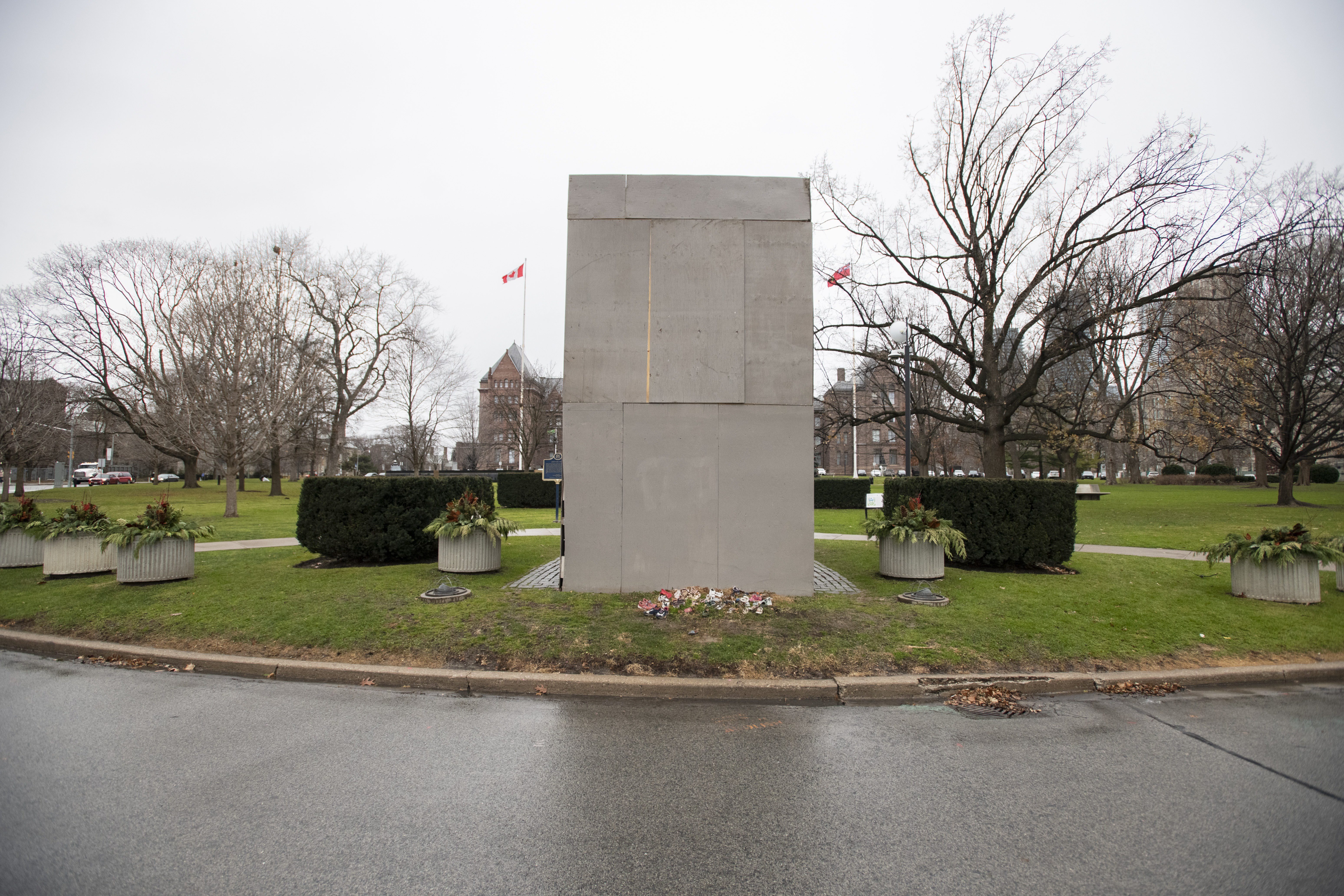 John A. Macdonald is still in a box at Queen’s Park. One leader says that has to change