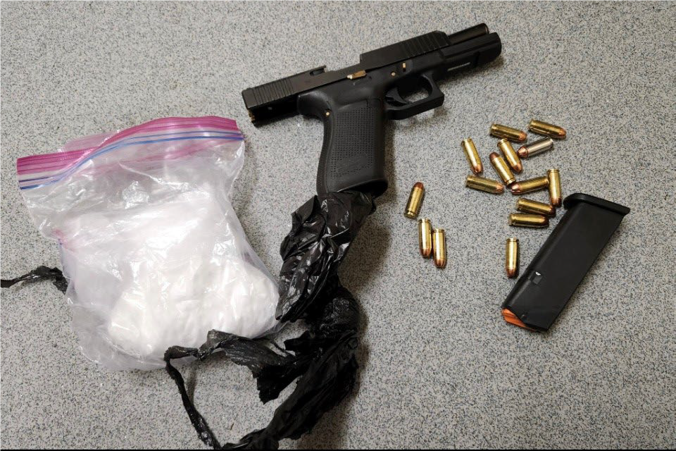 Contraband seized by RCMP at a traffic stop in Chemawawin, Man.