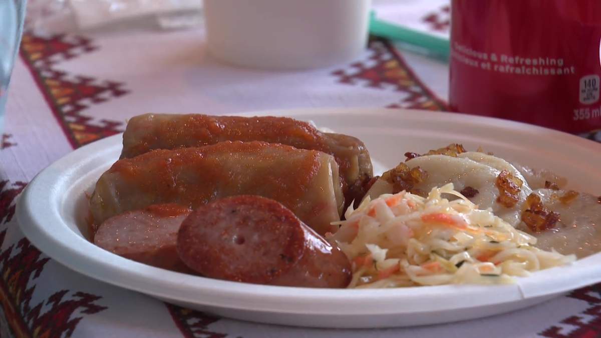 A plate of food at DON'YA Ukraine's Kitchen (12153 Fort Road) in Edmonton, Alta. on Monday, February 24, 2025.
