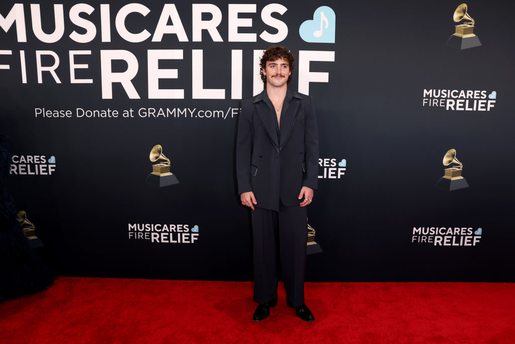 Benson Boone attends the 67th Annual GRAMMY Awards on February 02, 2025 in Los Angeles, California.