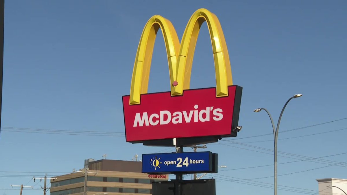 A McDonald's in south Edmonton rebranded as McDavid's to honour the captain of the Edmonton Oilers on Friday, February 28, 2025.