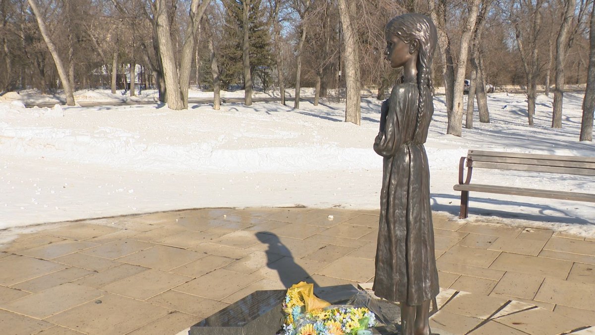 The Holodomor Monument in Regina’s Wascana Centre.