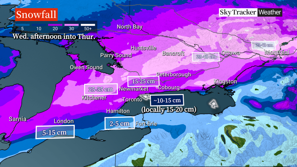 Toronto 48hr Snowfall Ross