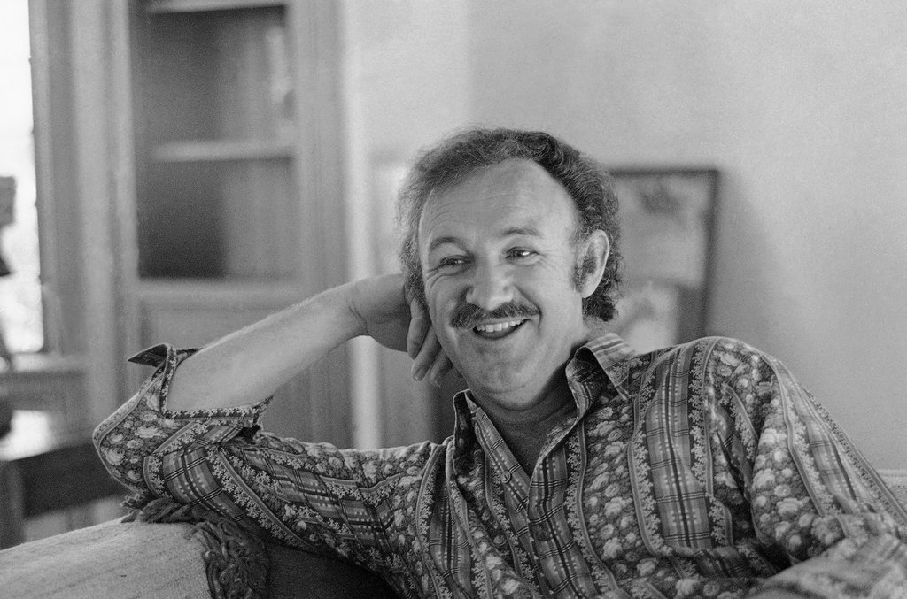 FILE – Actor Gene Hackman reacts during an interview on March 24, 1972. (AP Photo/George Brich, File)