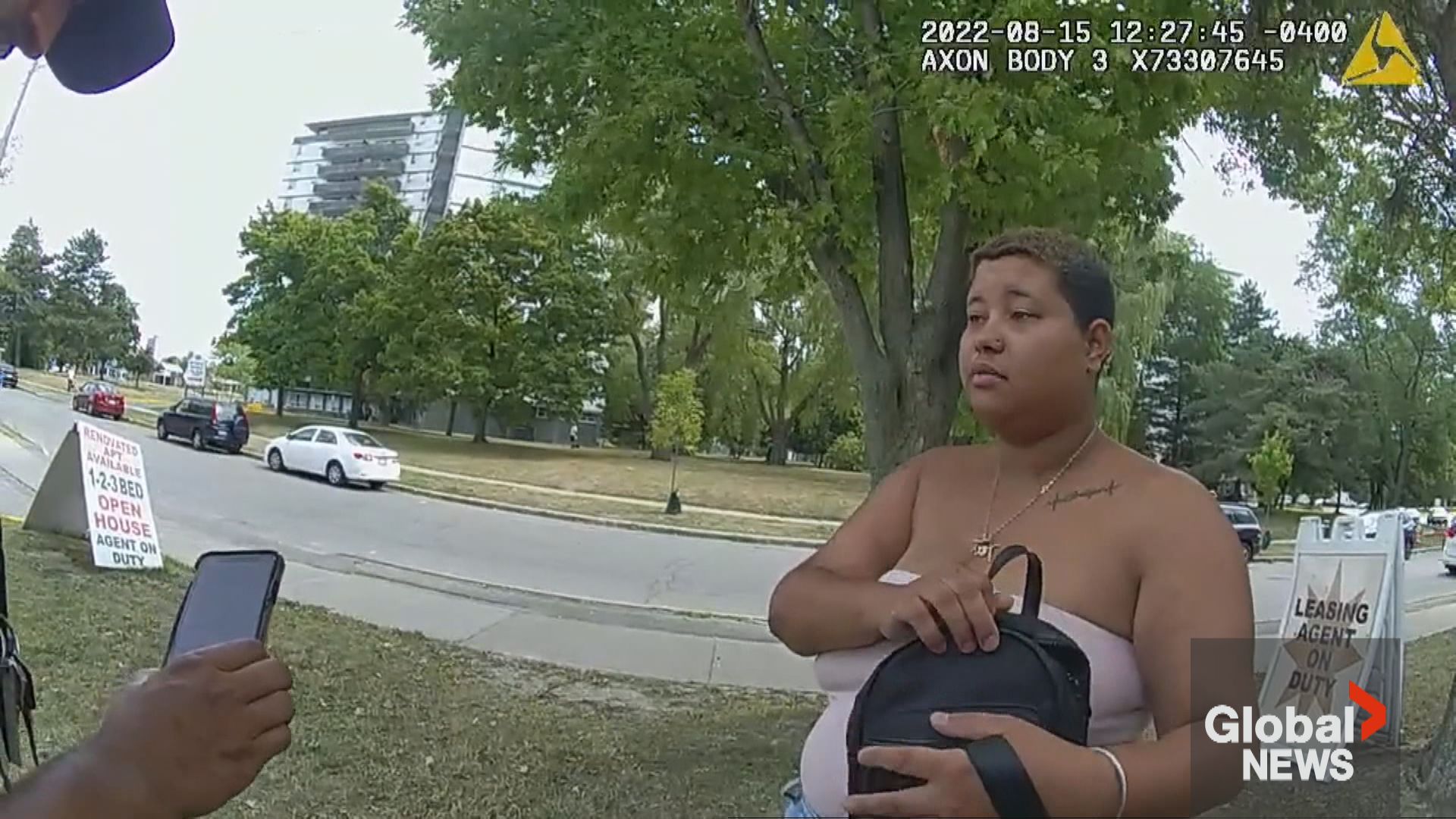 Bodycam video of Ontario murder victim asking for restraining order played in court