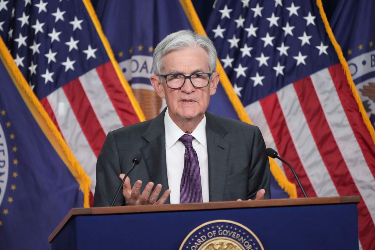 Federal Reserve Chair Jerome Powell speaks during a news conference after the Federal Open Market Committee meeting, Wednesday, March 19, 2025, at the Federal Reserve in Washington. (AP Photo/Jacquelyn Martin)