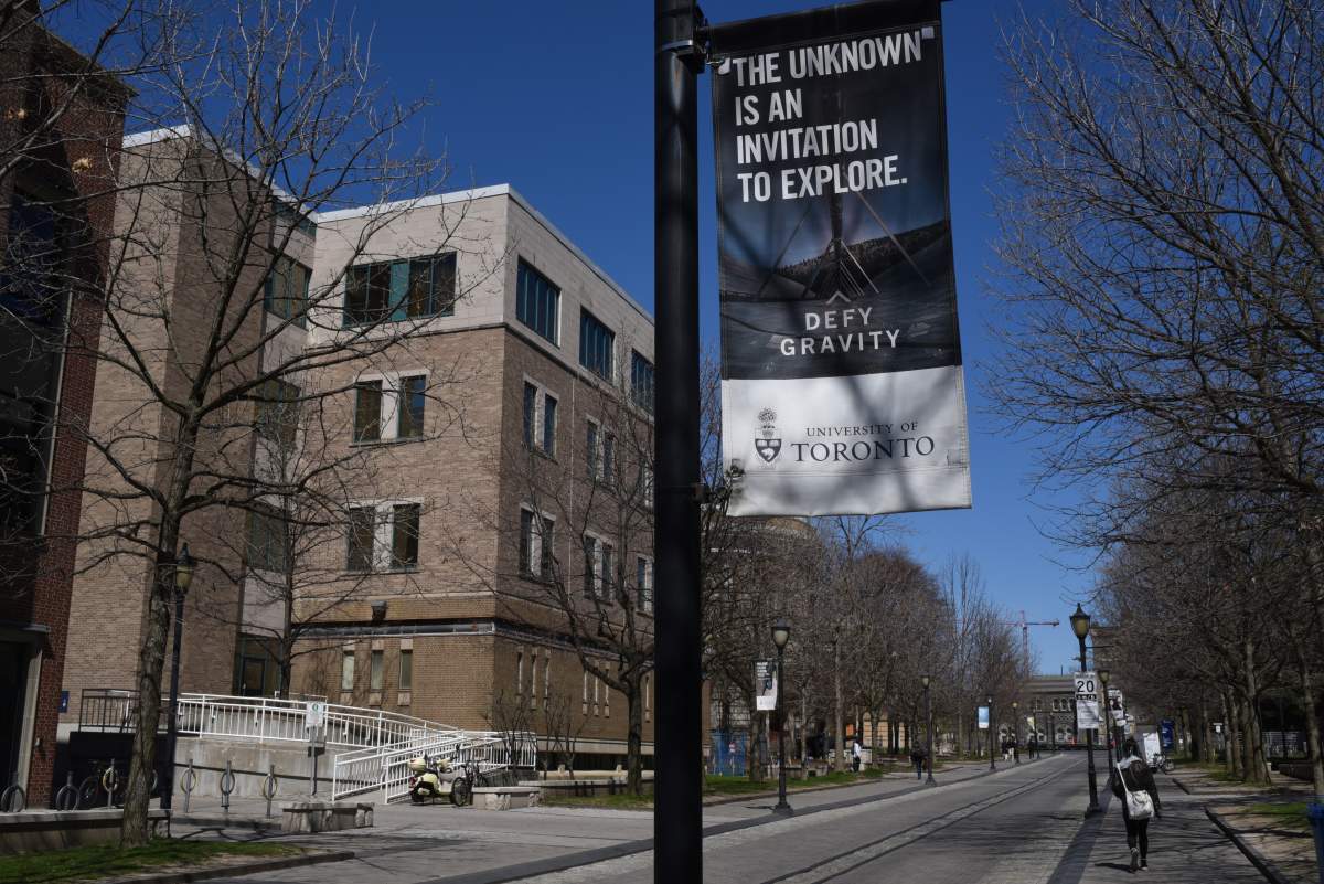 The campus at the University of Toronto is pictured in Toronto, Ontario on April 26, 2024. 