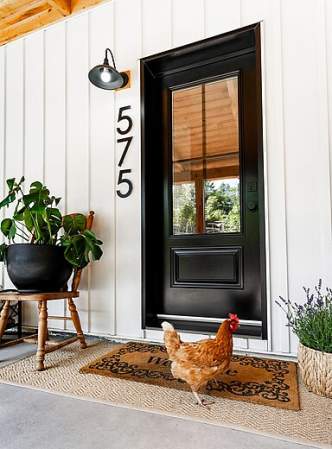 Contemporary door number