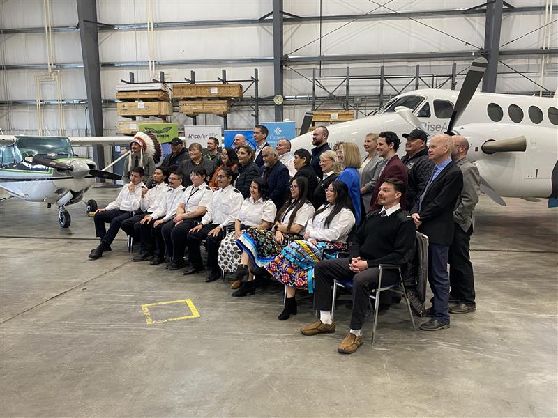 Students of the first Saskatchewan Indigenous and women pilot training