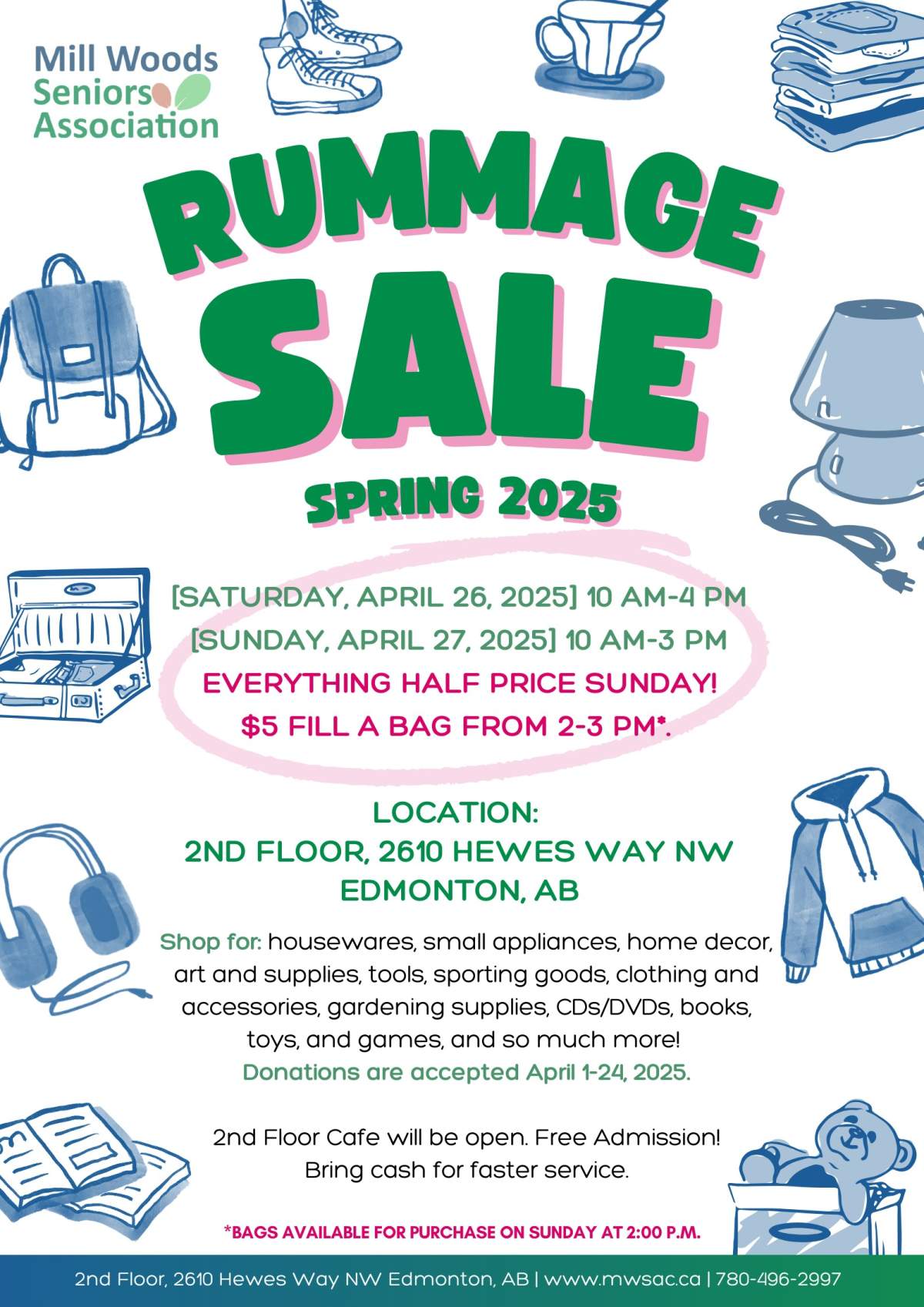 Mill Woods Seniors Spring 2025 Rummage Sale - image