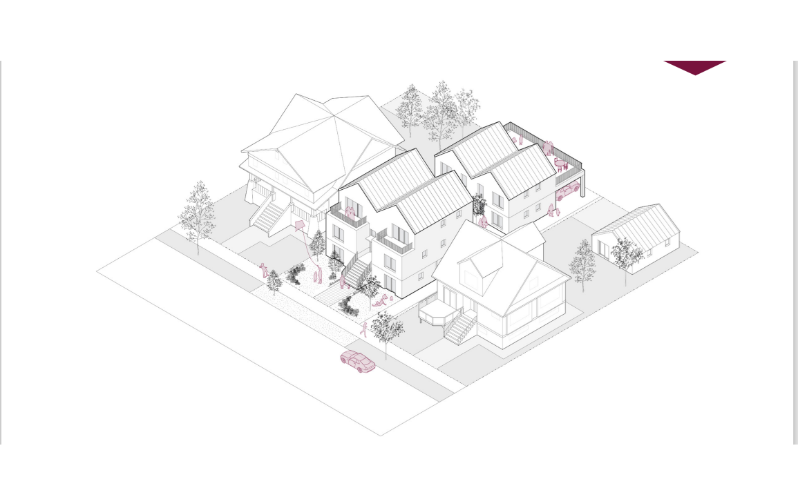 The design for a sixplex in British Columbia, as shown in the federal government's housing design catalogue released on Friday, March 7.