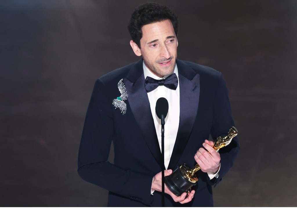 Adrien Brody at the 97th Oscars held at the Dolby Theatre on March 2, 2025 in Hollywood, California.