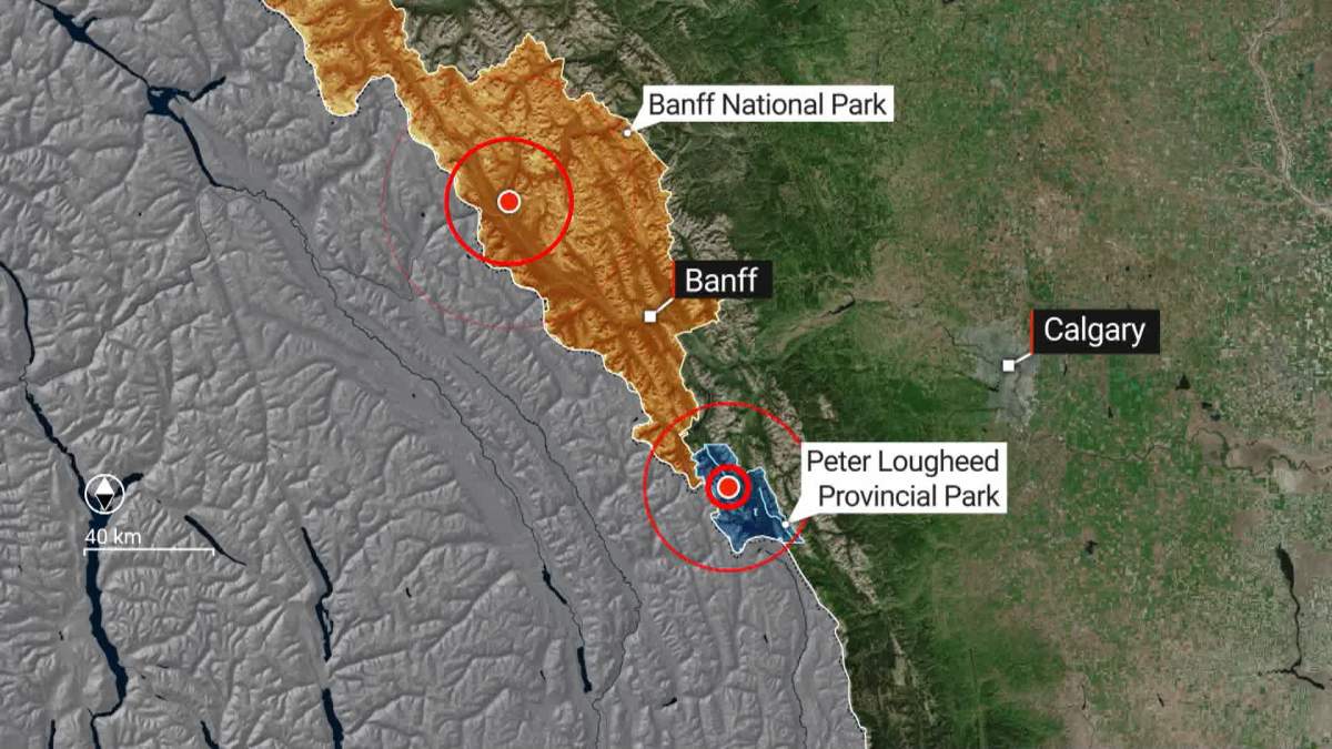 Two people were killed in two separate avalanches west of Calgary on Friday, March 14, 2025.