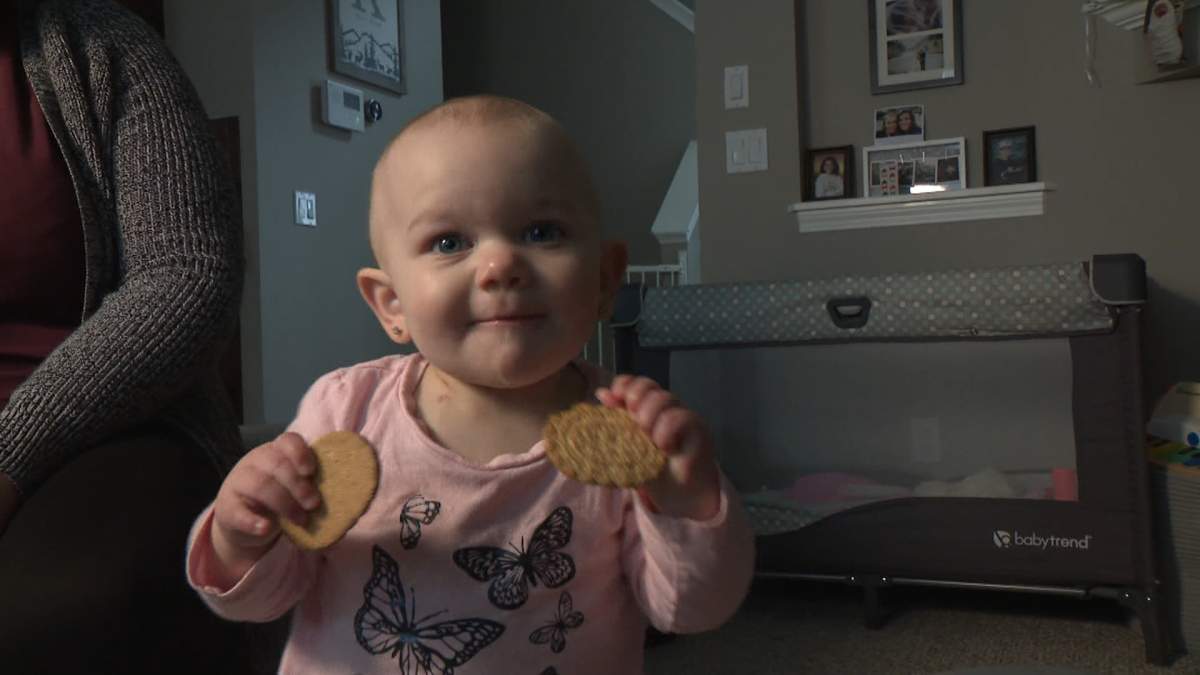 Bre Kagler said a few arrowroot or digestive cookies are one of the few things that help comfort her daughter while she's undergoing what can be painful chemotherapy treatment.