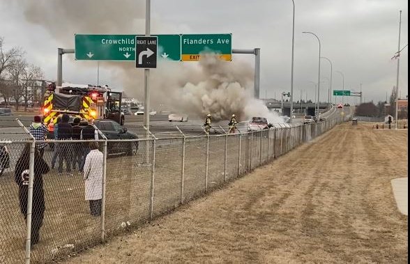 Калгари Полицията беше принудена да затвори част от Crowchild Trail