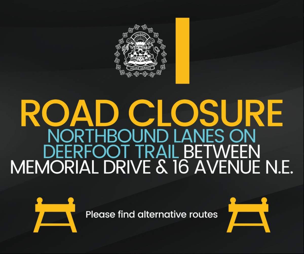 The fatal crash, which happened shortly after 9:30 a.m., prompted Calgary police to shut down northbound Deerfoot Trail.