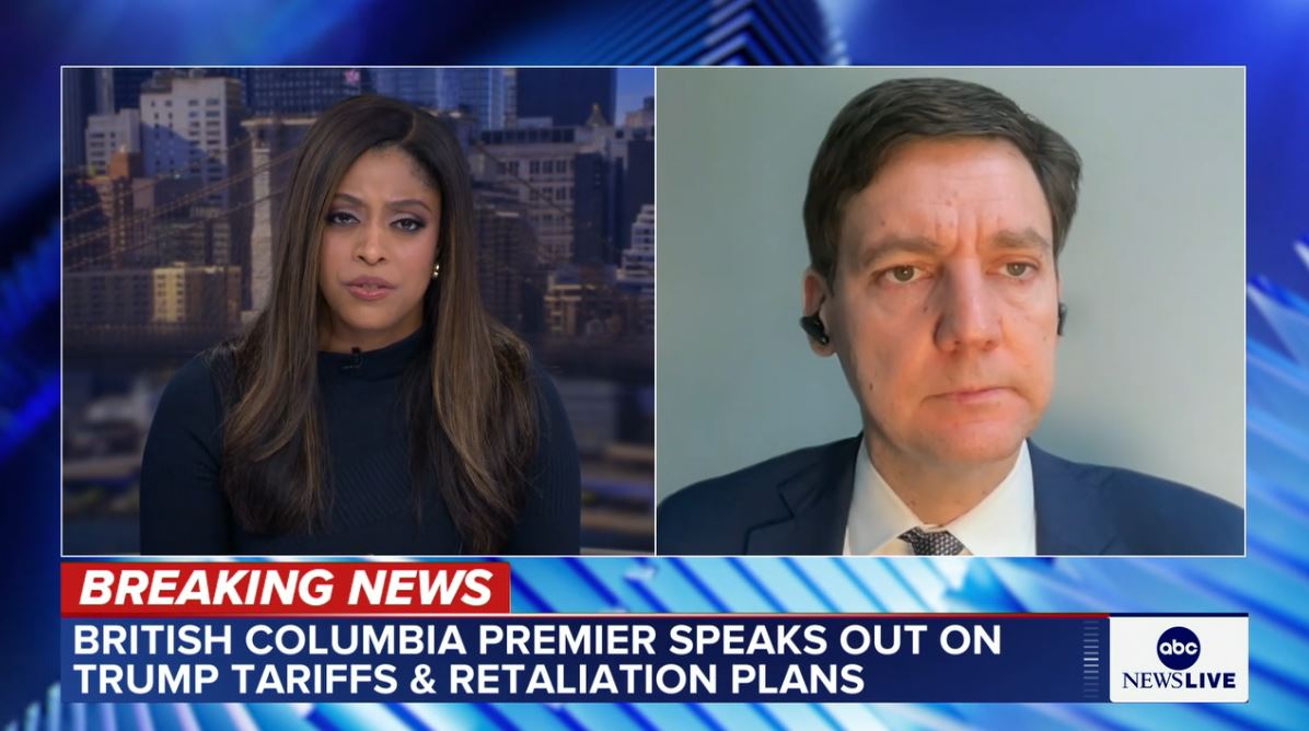 B.C. premier takes his ‘pissed off’ message to U.S. audience amid Trump threats