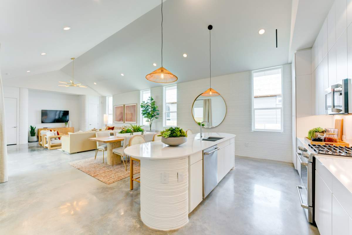A view of a Wolf Ranch home kitchen.