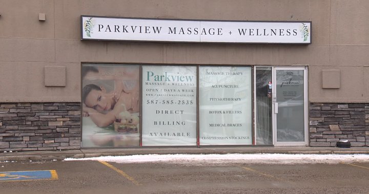 Calgary police say a massage therapist has been handed three