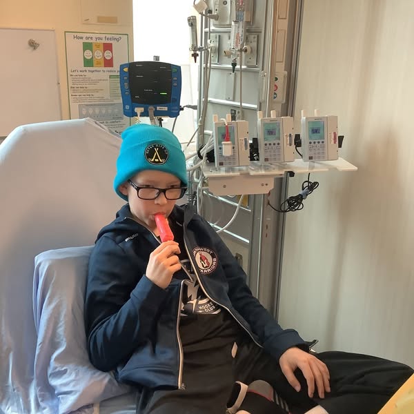 Moppet Beatch, whose 11-year-old son Easton is undergoing outpatient cancer treatment said a proposed AHS policy to no longer offer popsicles, soda pop or other treats to help the children deal with their trauma made no sense.