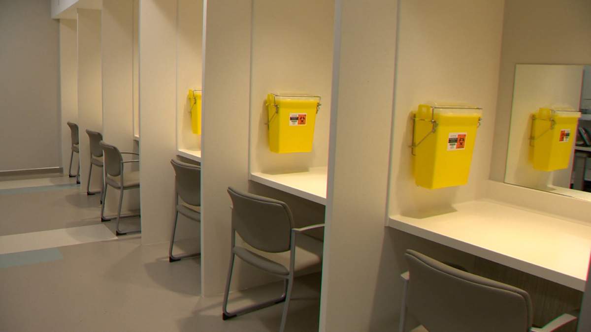 The supervised consumption site is located at the Sheldon Chumir Health Centre in Calgary's Beltline neighbourhood.