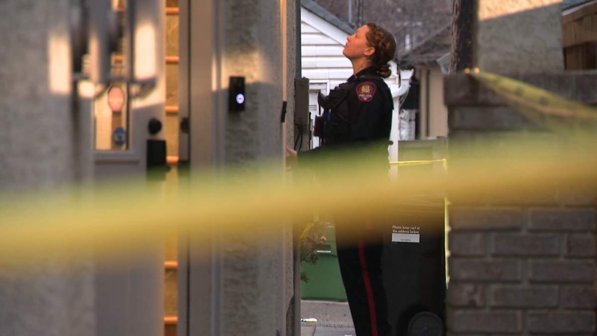 Calgary police say a woman was taken to hospital after being shot early Wednesday morning in the community of Sunnyside.