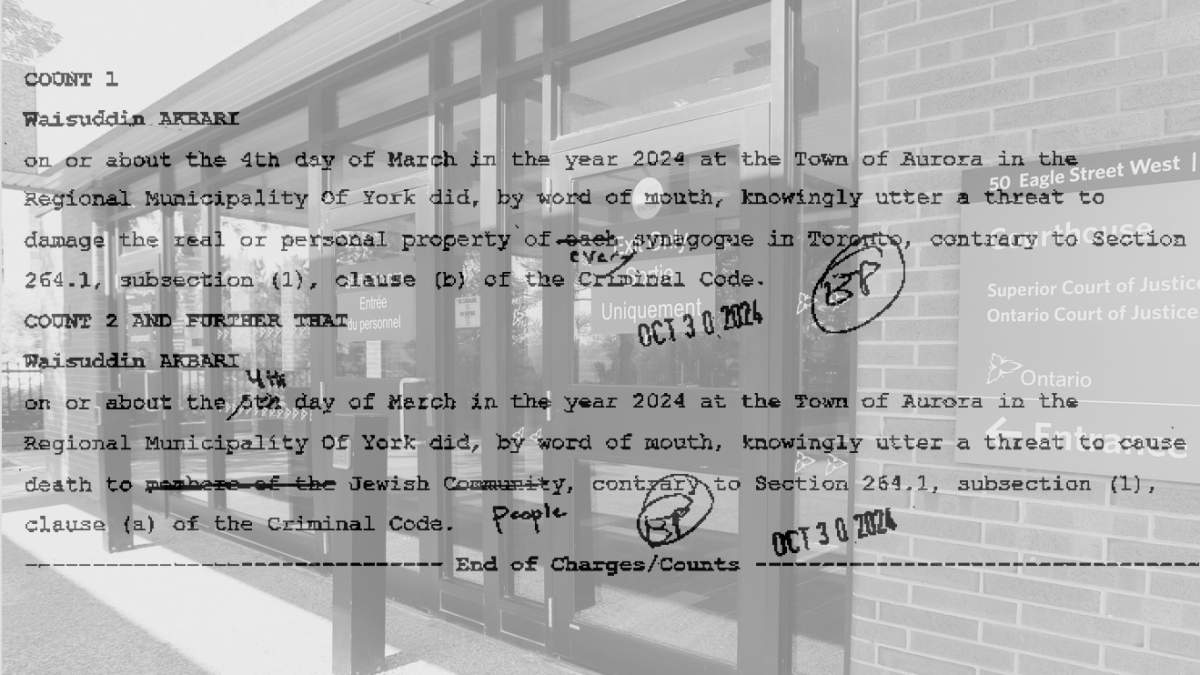 Charge sheeting listing allegations against Waisuddin Akbari.