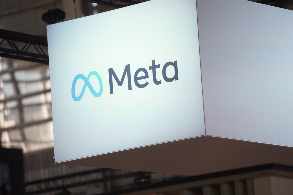 FILE - The Meta logo is seen at the Vivatech show in Paris, France, June 14, 2023. 