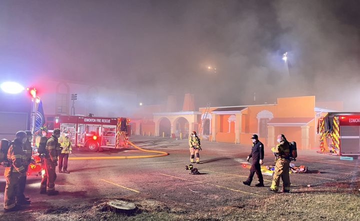 Edmonton Fire Rescue Services said crews were called to a fire at a Hindu temple at 14225 133 Ave. at 3:35 a.m. on April 24, 2025.